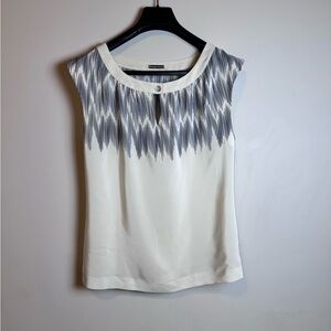 Loeffler Randall Sleeveless Ivory Silk Blouse - Size 6
